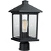 Portland Black Outdoor Post Mount Fixture | theLightShop