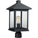 Portland Black Outdoor Post Mount Fixture | theLightShop