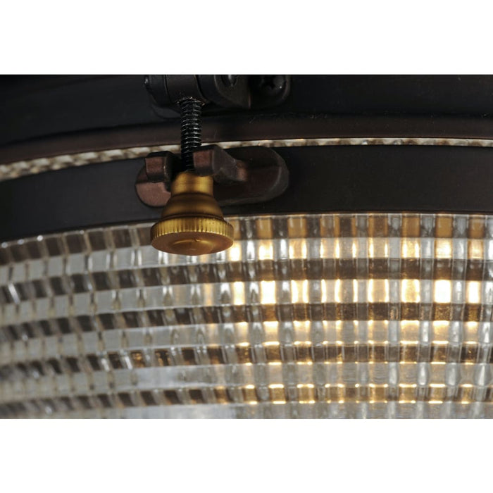 Portside Oil Rubbed Bronze / Antique Brass Outdoor Flush Mount - Outdoor Flush Mount