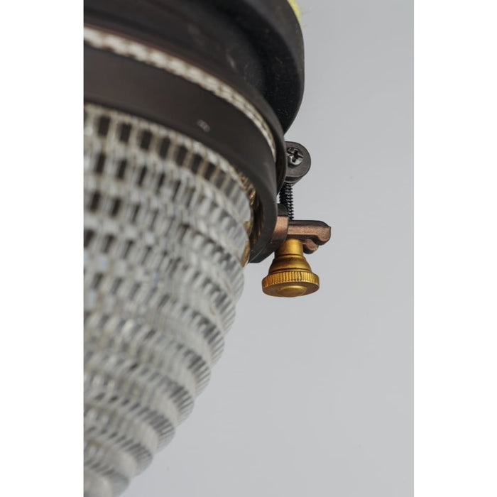 Portside Oil Rubbed Bronze / Antique Brass Outdoor Flush Mount - Outdoor Flush Mount
