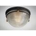 Portside Oil Rubbed Bronze / Antique Brass Outdoor Flush Mount - Outdoor Flush Mount