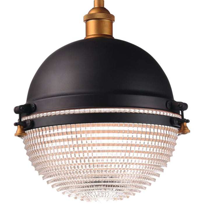 Portside Oil Rubbed Bronze / Antique Brass Outdoor Pendant - Outdoor Pendant