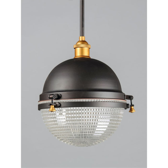 Portside Oil Rubbed Bronze / Antique Brass Outdoor Pendant - Outdoor Pendant