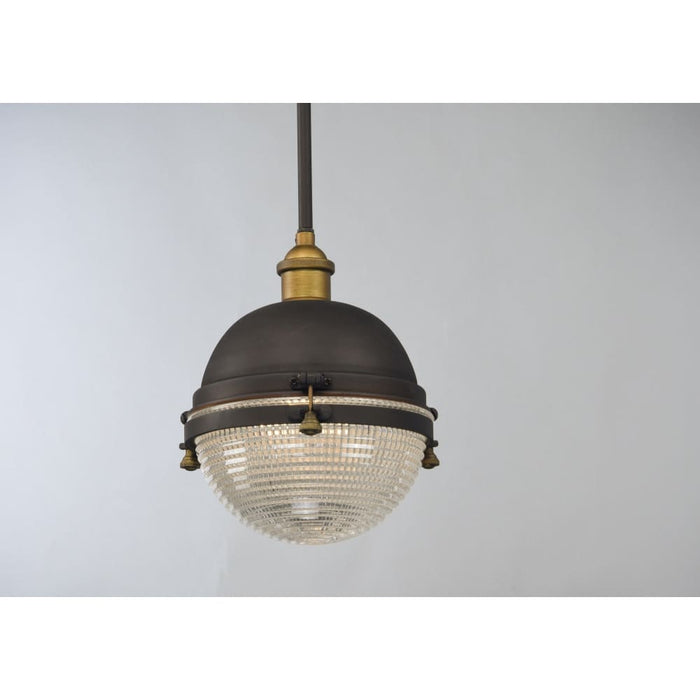 Portside Oil Rubbed Bronze / Antique Brass Outdoor Pendant - Outdoor Pendant