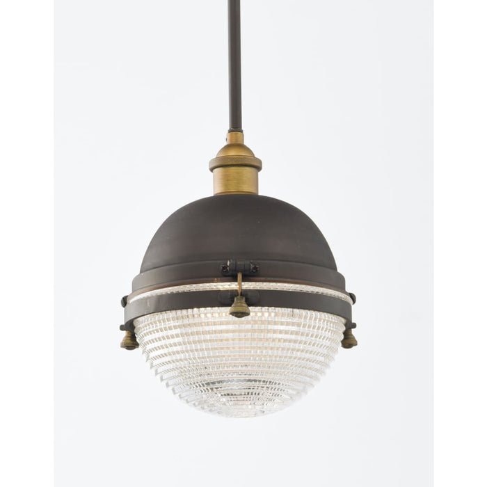 Portside Oil Rubbed Bronze / Antique Brass Outdoor Pendant - Outdoor Pendant