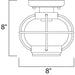 Portsmouth Oil Rubbed Bronze Outdoor Flush Mount - Outdoor Flush Mount