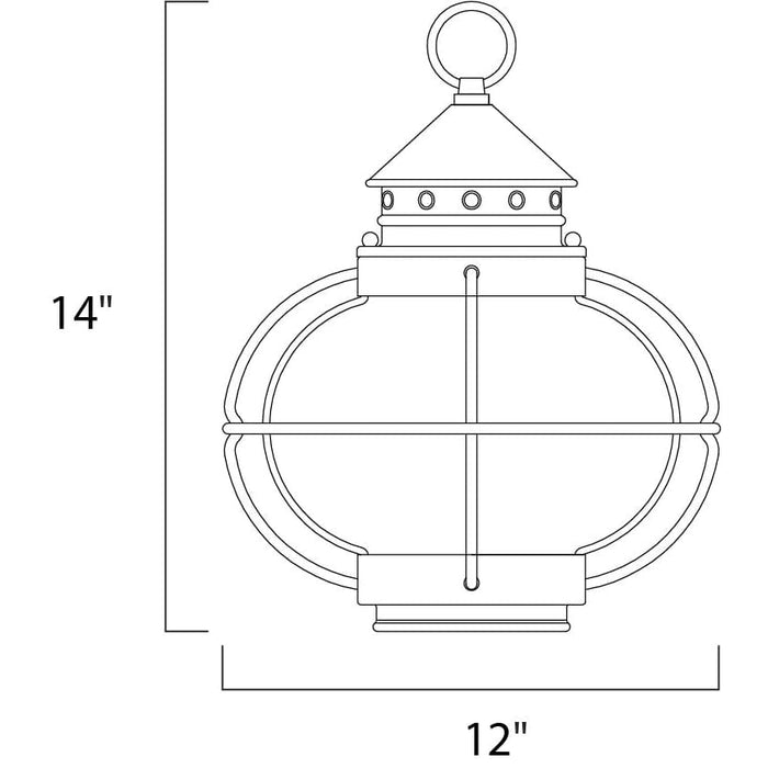Portsmouth Oil Rubbed Bronze Outdoor Hanging Lantern - Outdoor Hanging Lantern