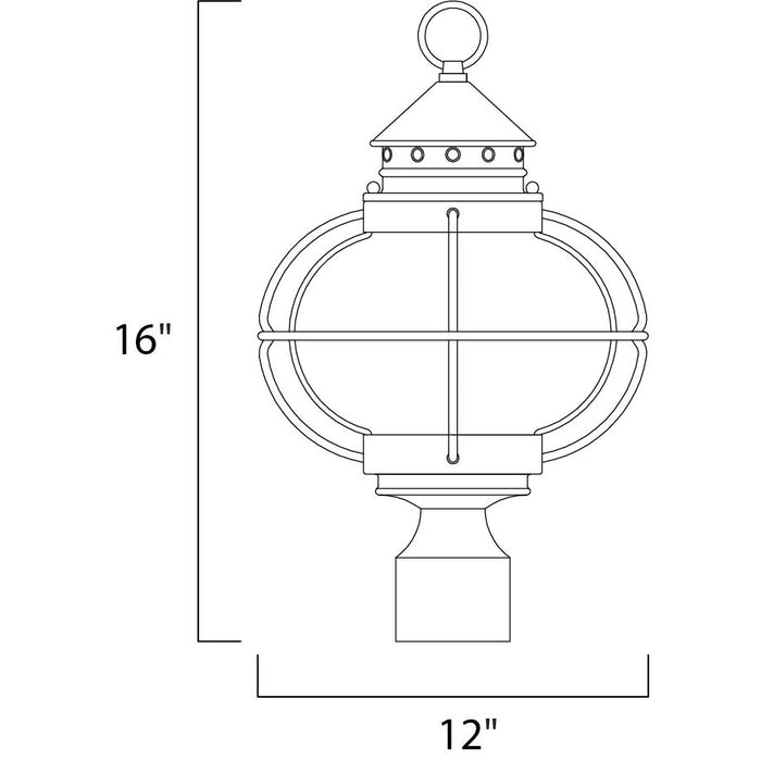Portsmouth Oil Rubbed Bronze Outdoor Pole/Post Mount - Outdoor Pole/Post Mount
