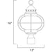 Portsmouth Oil Rubbed Bronze Outdoor Pole/Post Mount - Outdoor Pole/Post Mount