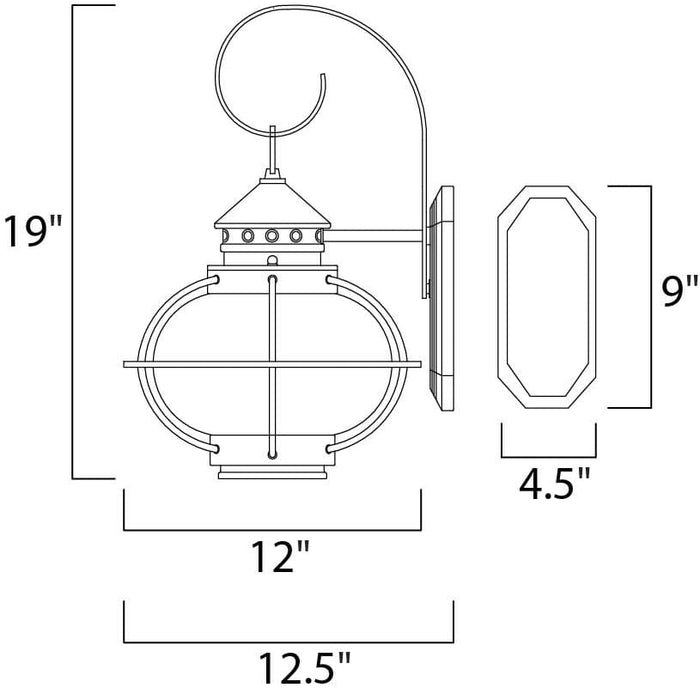 Portsmouth Oil Rubbed Bronze Outdoor Wall Mount - Outdoor Wall Mount