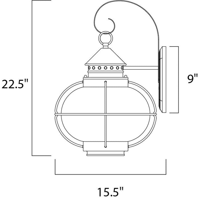Portsmouth Oil Rubbed Bronze Outdoor Wall Mount - Outdoor Wall Mount