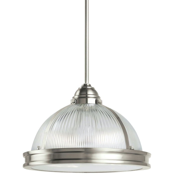 Pratt Street Prismatic Brushed Nickel LED Pendant - Pendants