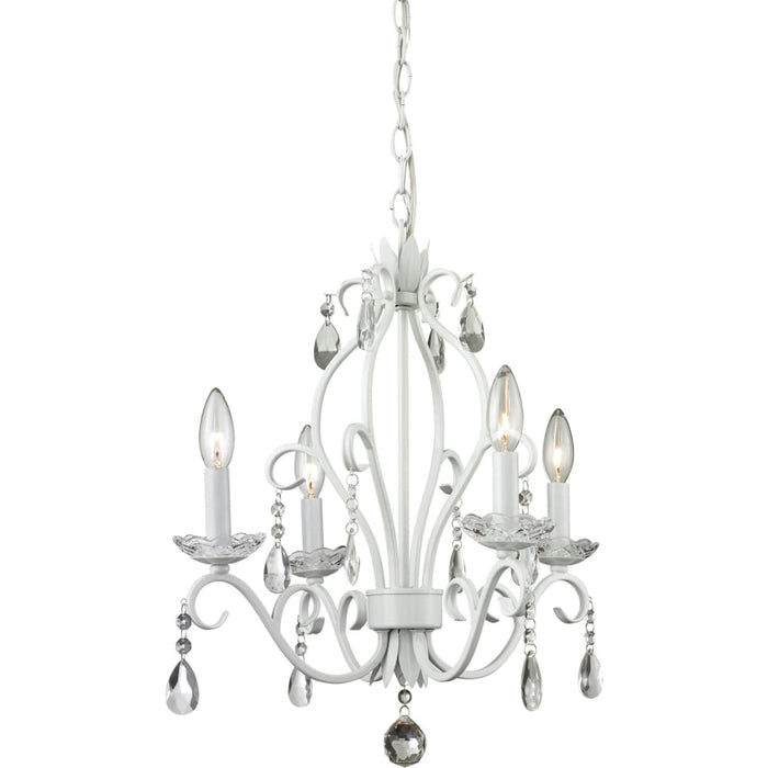 Princess Chandeliers Matte White Mini Chandelier | theLightShop