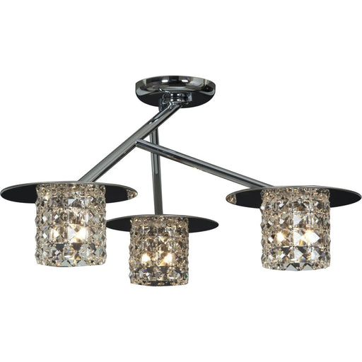Prizm Chrome LED Semi FlushMount - Semi-Flushmounts