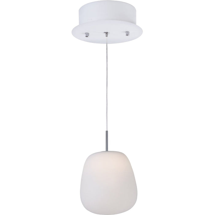 Puffs White LED Single Pendant - Pendants
