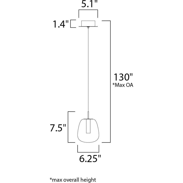 Puffs White LED Single Pendant - Pendants