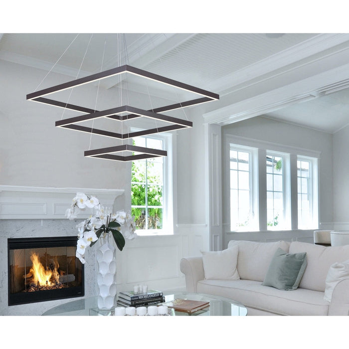 Quad Bronze LED Single Pendant - Pendants