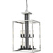 Quadra Brushed Nickel Black Chandelier | theLightShop