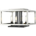 Quadra Brushed Nickel Black Flushmount | theLightShop