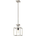 Quadra Brushed Nickel Black Mini-Pendant | theLightShop