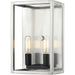 Quadra Brushed Nickel Black Wall Sconce | theLightShop