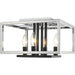 Quadra Chrome Black Flushmount | theLightShop