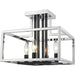 Quadra Chrome Black Semi-Flushmount | theLightShop