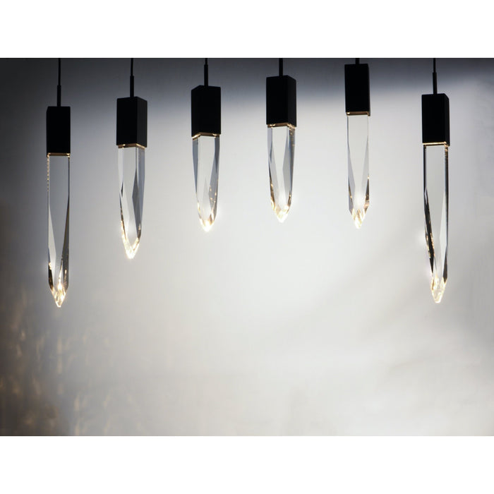 Quartz Black LED Linear Pendant - Pendants