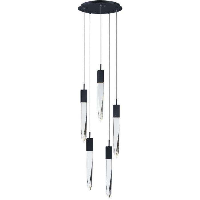 Quartz Black LED Multi-Light Pendant - Pendants