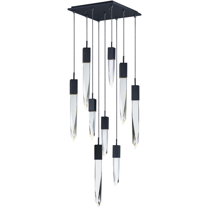 Quartz Black LED Multi-Light Pendant - Pendants