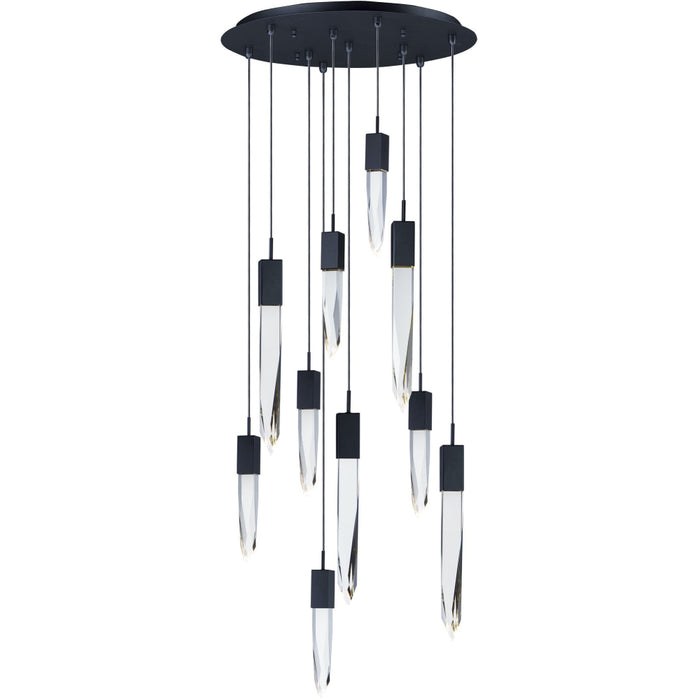 Quartz Black LED Multi-Light Pendant - Pendants
