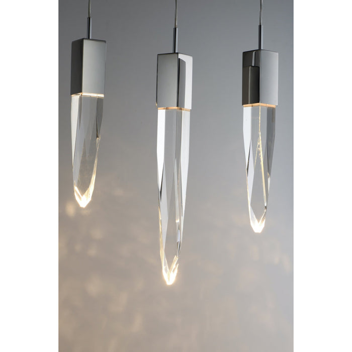 Quartz Polished Chrome LED Linear Pendant - Pendants