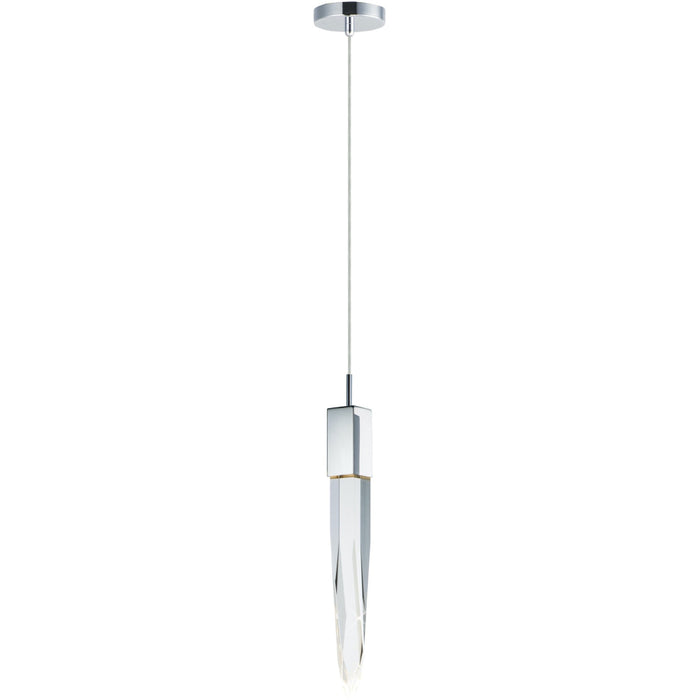 Quartz Polished Chrome LED Mini Pendant - Mini-Pendants
