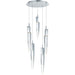 Quartz Polished Chrome LED Multi-Light Pendant - Pendants