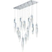 Quartz Polished Chrome LED Multi-Light Pendant - Pendants