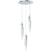 Quartz Polished Chrome LED Multi-Light Pendant - Pendants
