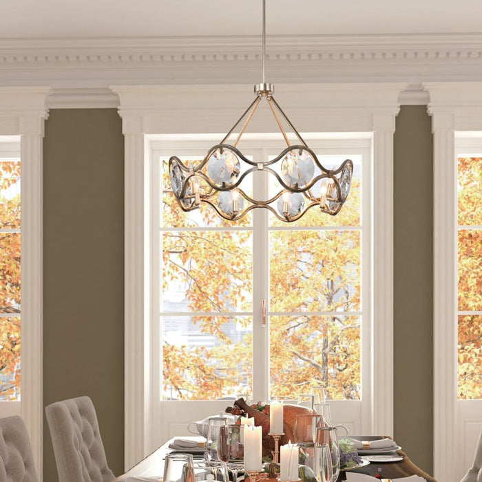 Quincy 8 Light Distressed Twilight Chandelier - Chandeliers