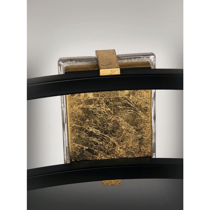 Radiant Black / Gold Leaf LED Bath Vanity - Bath Vanity