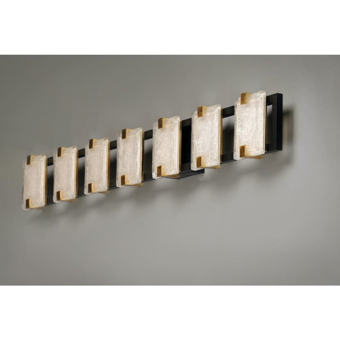 Radiant Black / Gold Leaf LED Bath Vanity - Bath Vanity