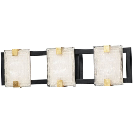 Radiant Black / Gold Leaf LED Bath Vanity - Bath Vanity