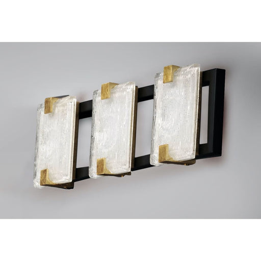 Radiant Black / Gold Leaf LED Bath Vanity - Bath Vanity
