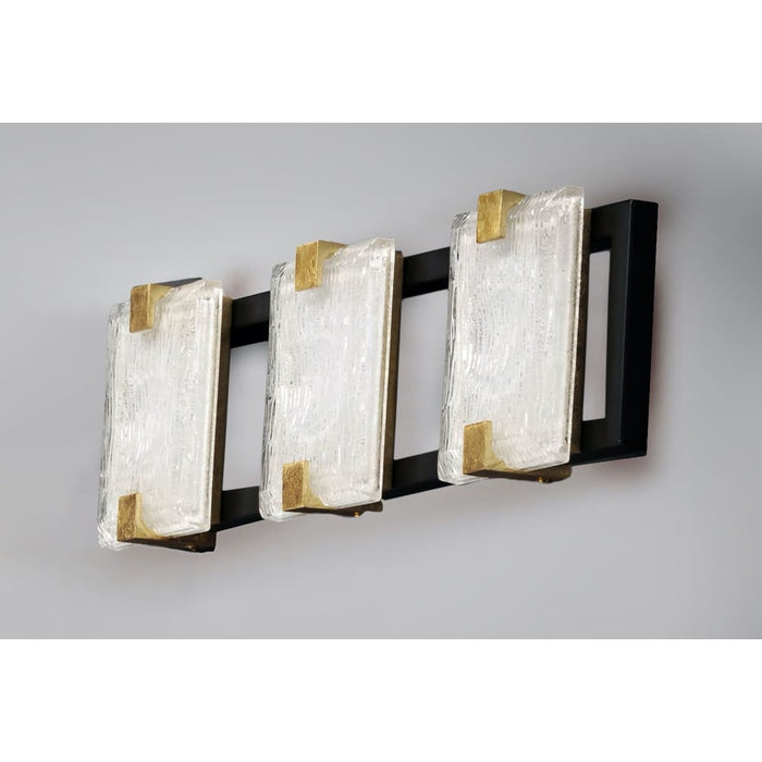 Radiant Black / Gold Leaf LED Bath Vanity - Bath Vanity