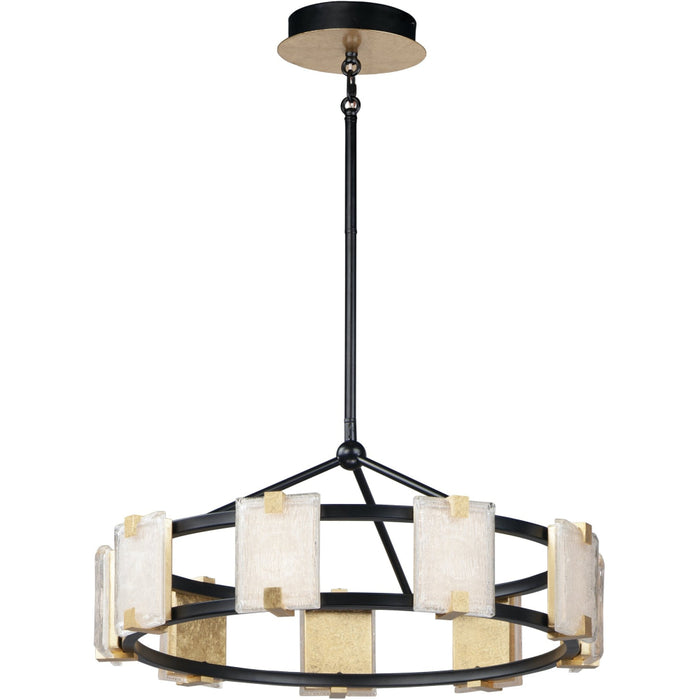 Radiant Black / Gold Leaf LED Chandelier - Chandeliers