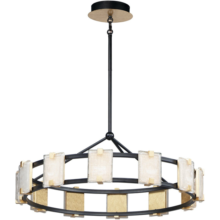 Radiant Black / Gold Leaf LED Chandelier - Chandeliers