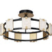 Radiant Black / Gold Leaf LED Flush Mount - Flushmounts
