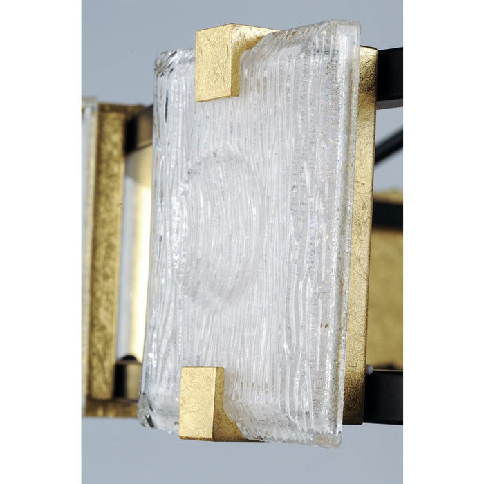 Radiant Black / Gold Leaf LED Flush Mount - Flushmounts