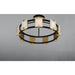 Radiant Black / Gold Leaf LED Flush Mount - Flushmounts