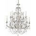 Regis 12 Light Clear Crystal Olde Silver Chandelier - Chandeliers