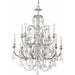 Regis 12 Light Swarovski Strass Crystal Olde Silver Chandelier - Chandeliers