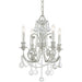 Regis 4 Light Clear Crystal Olde Silver Mini Chandelier - Chandeliers